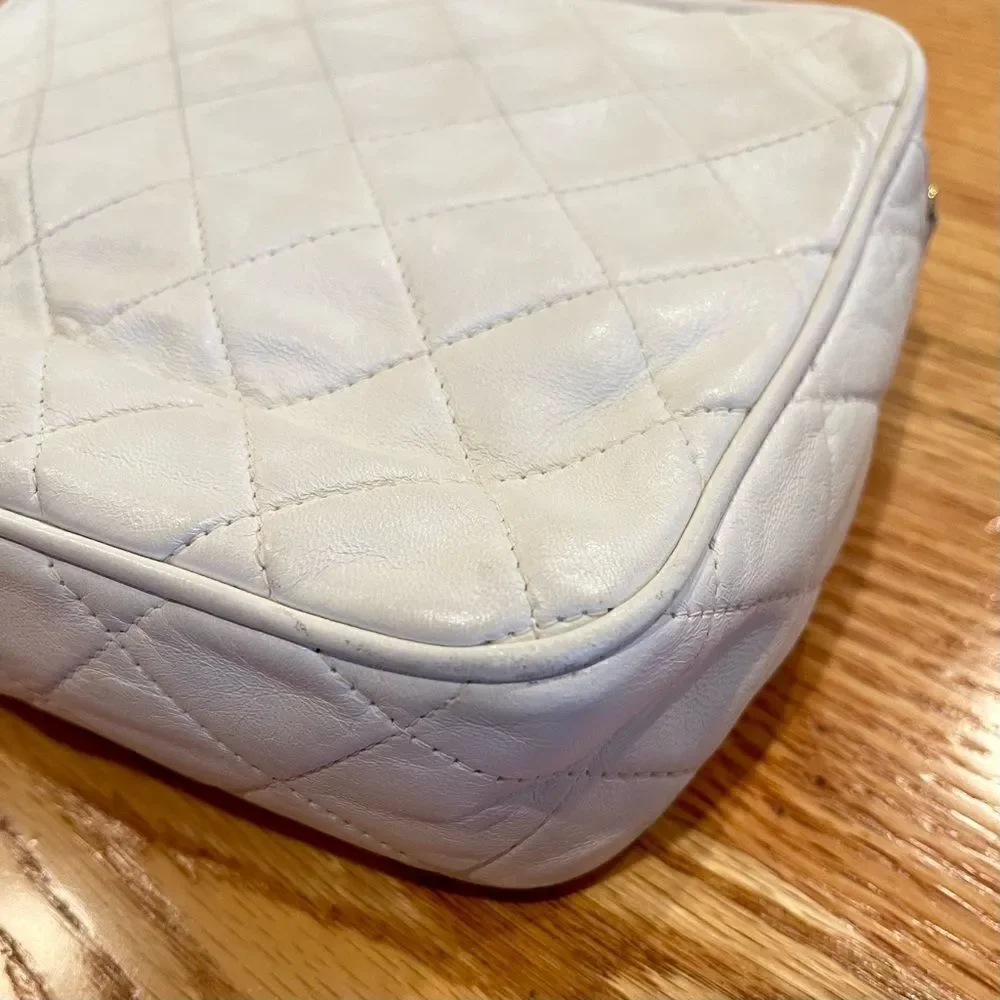 Chanel White Ivory Camera Bag Crossbody - Picture 7 of 13